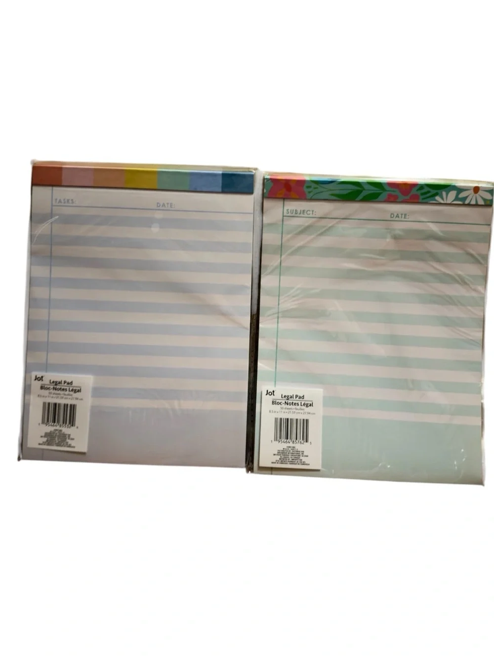 Set of 2 JOT 50 Sheet Lined Undated Legal Note Pads NWT
